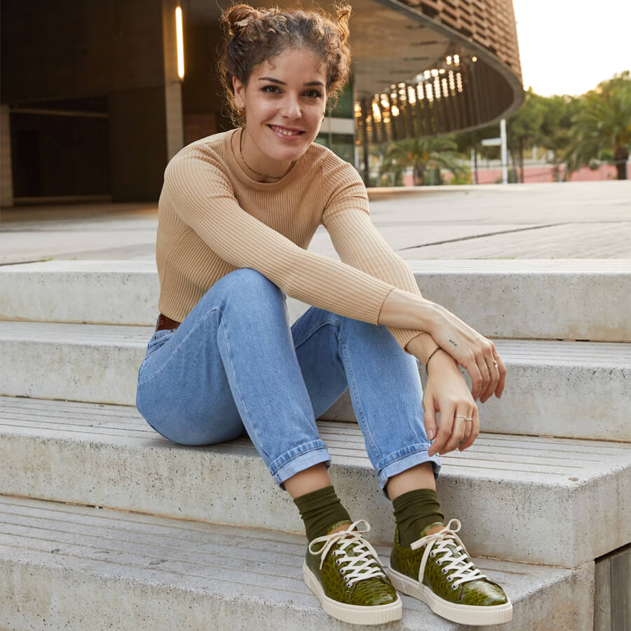 Meet Mireia and her exquisite Vegan brand Mireia Playa green sustainable shoes sneakers